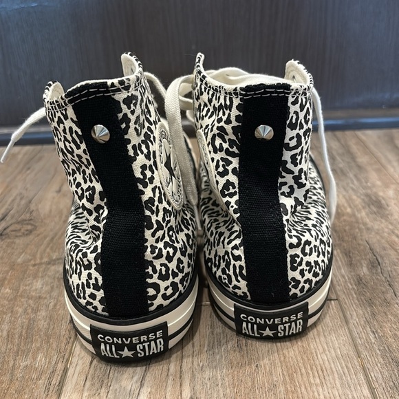 Converse All Star Cheetah Zebra High Top Sneakers Size 9 - Picture 3 of 8